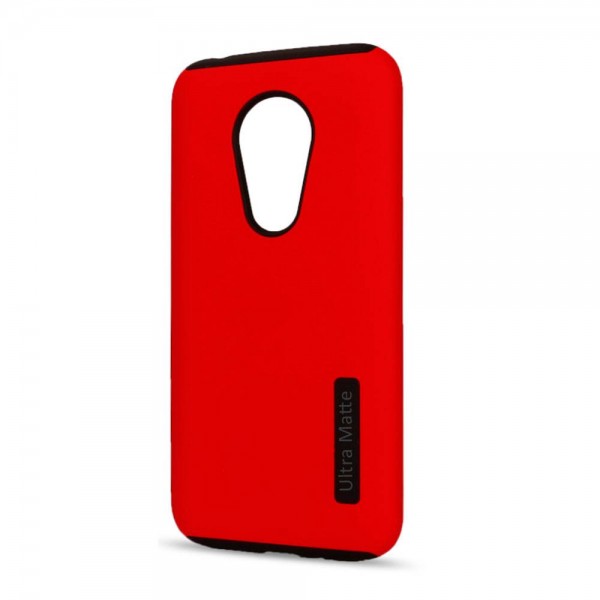 Motorola Moto G7 Power Ultra MATTE Armor Hybrid Case (Red)